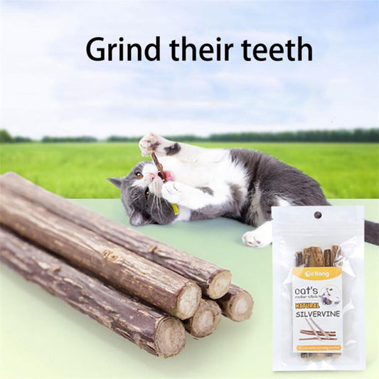 5pcs Pet Cat Chew Stick Clean Kitty Teeth Chewing